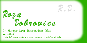 roza dobrovics business card